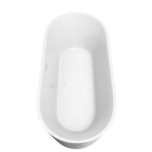 Load image into Gallery viewer, Wyndham Carissa 71 Inch Freestanding Bathtub in White with Shiny White Drain and Overflow Trim- Wyndham