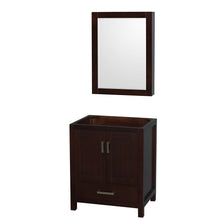 Load image into Gallery viewer, Wyndham Sheffield 30 Inch Single Bathroom Vanity in Espresso, No Countertop, No Sink, and Medicine Cabinet- Wyndham