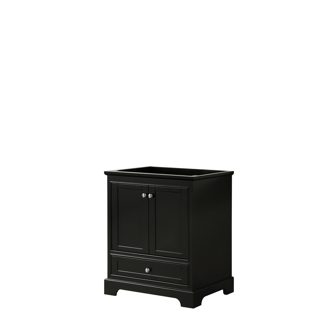 Wyndham Deborah 30 Inch Single Bathroom Vanity in Dark Espresso, No Countertop, No Sink, and No Mirror- Wyndham