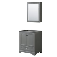 Load image into Gallery viewer, Wyndham Deborah 30 Inch Single Bathroom Vanity in Dark Gray, No Countertop, No Sink, and Medicine Cabinet- Wyndham
