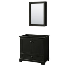 Load image into Gallery viewer, Wyndham Deborah 36 Inch Single Bathroom Vanity in Dark Espresso, No Countertop, No Sink, and Medicine Cabinet- Wyndham