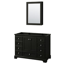 Load image into Gallery viewer, Wyndham Deborah 48 Inch Single Bathroom Vanity in Dark Espresso, No Countertop, No Sink, and Medicine Cabinet- Wyndham