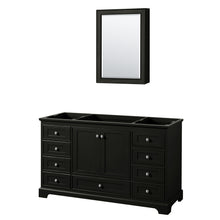 Load image into Gallery viewer, Wyndham Deborah 60 Inch Single Bathroom Vanity in Dark Espresso, No Countertop, No Sink, and Medicine Cabinet- Wyndham