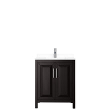 Load image into Gallery viewer, Wyndham Daria 30 Inch Single Bathroom Vanity in Dark Espresso, White Cultured Marble Countertop, Undermount Square Sink, No Mirror- Wyndham