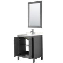 Load image into Gallery viewer, Wyndham Daria 30 Inch Single Bathroom Vanity in Dark Gray, Light-Vein Carrara Cultured Marble Countertop, Undermount Square Sink, 24 Inch Mirror- Wyndham