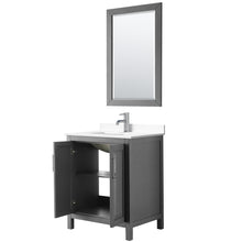 Load image into Gallery viewer, Wyndham Daria 30 Inch Single Bathroom Vanity in Dark Gray, White Cultured Marble Countertop, Undermount Square Sink, 24 Inch Mirror- Wyndham
