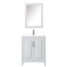 Load image into Gallery viewer, Wyndham Daria 30 Inch Single Bathroom Vanity in White, White Cultured Marble Countertop, Undermount Square Sink, Medicine Cabinet- Wyndham
