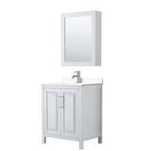 Load image into Gallery viewer, Wyndham Daria 30 Inch Single Bathroom Vanity in White, White Cultured Marble Countertop, Undermount Square Sink, Medicine Cabinet- Wyndham