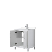 Load image into Gallery viewer, Wyndham Daria 30 Inch Single Bathroom Vanity in White, White Cultured Marble Countertop, Undermount Square Sink, No Mirror- Wyndham