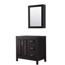 Load image into Gallery viewer, Wyndham Daria 36 Inch Single Bathroom Vanity in Dark Espresso, No Countertop, No Sink, and Medicine Cabinet- Wyndham