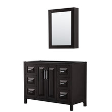Load image into Gallery viewer, Wyndham Daria 48 Inch Single Bathroom Vanity in Dark Espresso, No Countertop, No Sink, and Medicine Cabinet- Wyndham