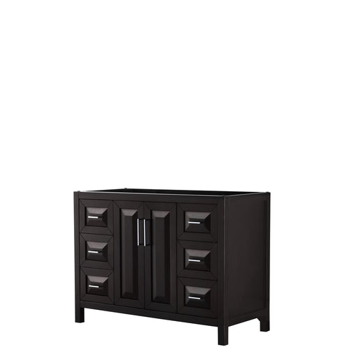 Wyndham Daria 48 Inch Single Bathroom Vanity in Dark Espresso, No Countertop, No Sink, and No Mirror- Wyndham