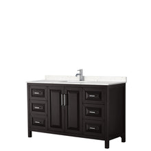 Load image into Gallery viewer, Wyndham Daria 60 Inch Single Bathroom Vanity in Dark Espresso, Light-Vein Carrara Cultured Marble Countertop, Undermount Square Sink, No Mirror- Wyndham