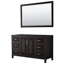 Load image into Gallery viewer, Wyndham Daria 60 Inch Single Bathroom Vanity in Dark Espresso, No Countertop, No Sink, and 58 Inch Mirror- Wyndham