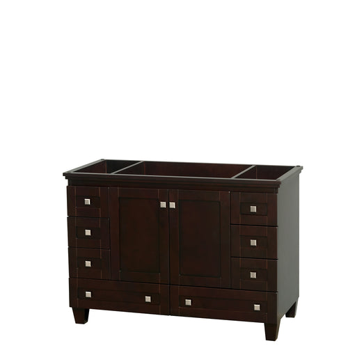 Wyndham Acclaim 48 Inch Single Bathroom Vanity in Espresso, No Countertop, No Sink, and No Mirror- Wyndham