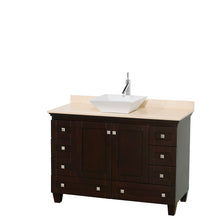Load image into Gallery viewer, Wyndham Acclaim 48 Inch Single Bathroom Vanity in Espresso, Ivory Marble Countertop, Pyra White Sink, and No Mirror- Wyndham