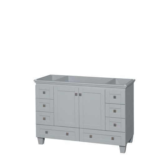 Wyndham Acclaim 48 Inch Single Bathroom Vanity in Oyster Gray, No Countertop, No Sink, and No Mirror- Wyndham