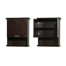 Load image into Gallery viewer, Wyndham Acclaim Solid Oak Bathroom Wall-Mounted Storage Cabinet in Espresso- Wyndham