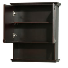 Load image into Gallery viewer, Wyndham Acclaim Solid Oak Bathroom Wall-Mounted Storage Cabinet in Espresso- Wyndham