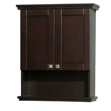 Load image into Gallery viewer, Wyndham Acclaim Solid Oak Bathroom Wall-Mounted Storage Cabinet in Espresso- Wyndham