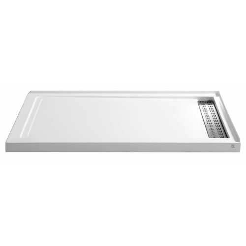 Field Series 60 in. x 36 in. Shower Base in White- Anzzi