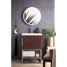 Load image into Gallery viewer, James Martin Columbia 24&quot; Coffee Oak - Brushed Nickel Single Vanity
