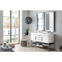 Load image into Gallery viewer, James Martin Columbia 59&quot; Glossy White Double Vanity
