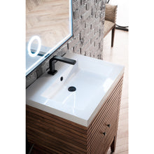 Load image into Gallery viewer, James Martin Linden 24&quot; Mid Century Walnut Single Vanity Cabinet