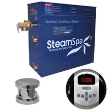 Load image into Gallery viewer, SteamSpa Oasis 9 KW QuickStart Acu-Steam Bath Generator Package in Polished Chrome- SteamSpa