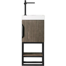 Load image into Gallery viewer, James Martin Columbia 16&quot; Ash Gray - Matte Black Single Vanity- James Martin