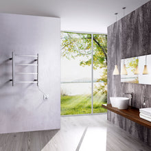 Load image into Gallery viewer, Magnus Series 4-Bar Stainless Steel Wall Mounted Electric Towel Warmer Rack in Brushed Nickel- Anzzi