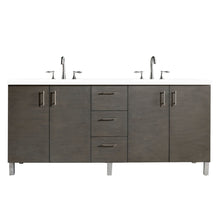 Load image into Gallery viewer, James Martin Metropolitan 72&quot; Silver Oak Double Vanity- James Martin