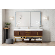 Load image into Gallery viewer, James Martin Columbia 72&quot; Coffee Oak - Radiant Gold Single Vanity