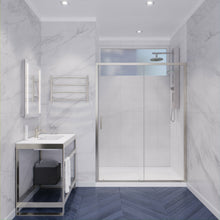 Load image into Gallery viewer, Halberd 48 in. x 72 in. Framed Shower Door with TSUNAMI GUARD in Brushed Nickel- Anzzi