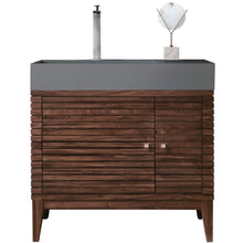 Load image into Gallery viewer, James Martin Linear 36&quot; Mid Century Walnut Single Vanity- James Martin
