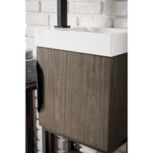 Load image into Gallery viewer, James Martin Columbia 16&quot; Ash Gray - Matte Black Single Vanity