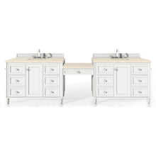 Load image into Gallery viewer, James Martin Copper Cove Encore 122&quot; Bright White Double Vanity Set- James Martin