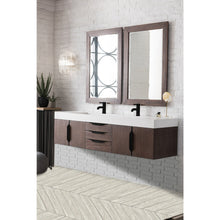 Load image into Gallery viewer, James Martin Mercer Island 72&quot; Coffee Oak - Matte Black Double Vanity