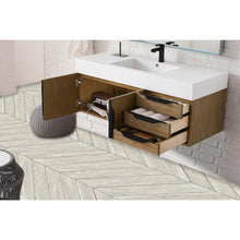 Load image into Gallery viewer, James Martin Mercer Island 48&quot; Latte Oak - Matte Black Single Vanity