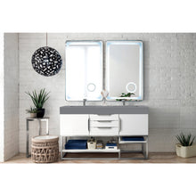 Load image into Gallery viewer, James Martin Columbia 59&quot; Glossy White Double Vanity