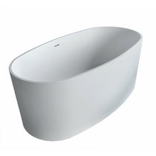 Load image into Gallery viewer, Bellentin 5.1 ft. Solid Surface Center Drain Freestanding Bathtub in Matte White- Anzzi