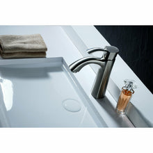 Load image into Gallery viewer, Rhythm Series Single Hole Single-Handle Mid-Arc Bathroom Faucet in Brushed Nickel- Anzzi
