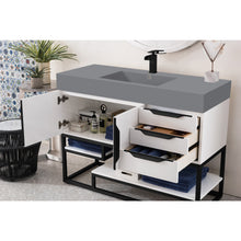 Load image into Gallery viewer, James Martin Columbia 48&quot; Glossy White - Matte Black Single Vanity