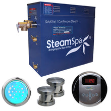 Load image into Gallery viewer, SteamSpa Indulgence 12 KW QuickStart Acu-Steam Bath Generator Package in Brushed Nickel- SteamSpa