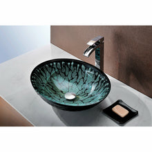 Load image into Gallery viewer, Bravo Series Deco-Glass Vessel Sink in Lustrous Black- Anzzi