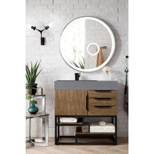 Load image into Gallery viewer, James Martin Columbia 36&quot; Latte Oak - Matte Black Single Vanity