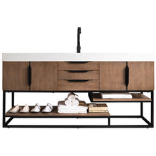 Load image into Gallery viewer, James Martin Columbia 72&quot; Latte Oak - Matte Black Single Vanity- James Martin