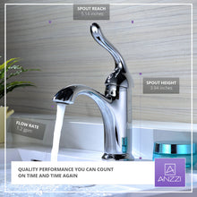 Load image into Gallery viewer, Arc Series Single Hole Single-Handle Low-Arc Bathroom Faucet in Polished Chrome- Anzzi