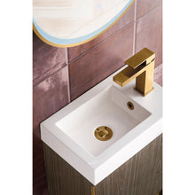 Load image into Gallery viewer, James Martin Columbia 16&quot; Ash Gray - Radiant Gold Single Vanity