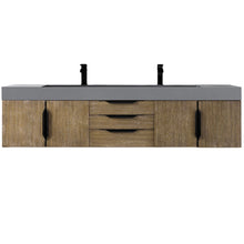 Load image into Gallery viewer, James Martin Mercer Island 72&quot; Latte Oak - Matte Black Double Vanity- James Martin